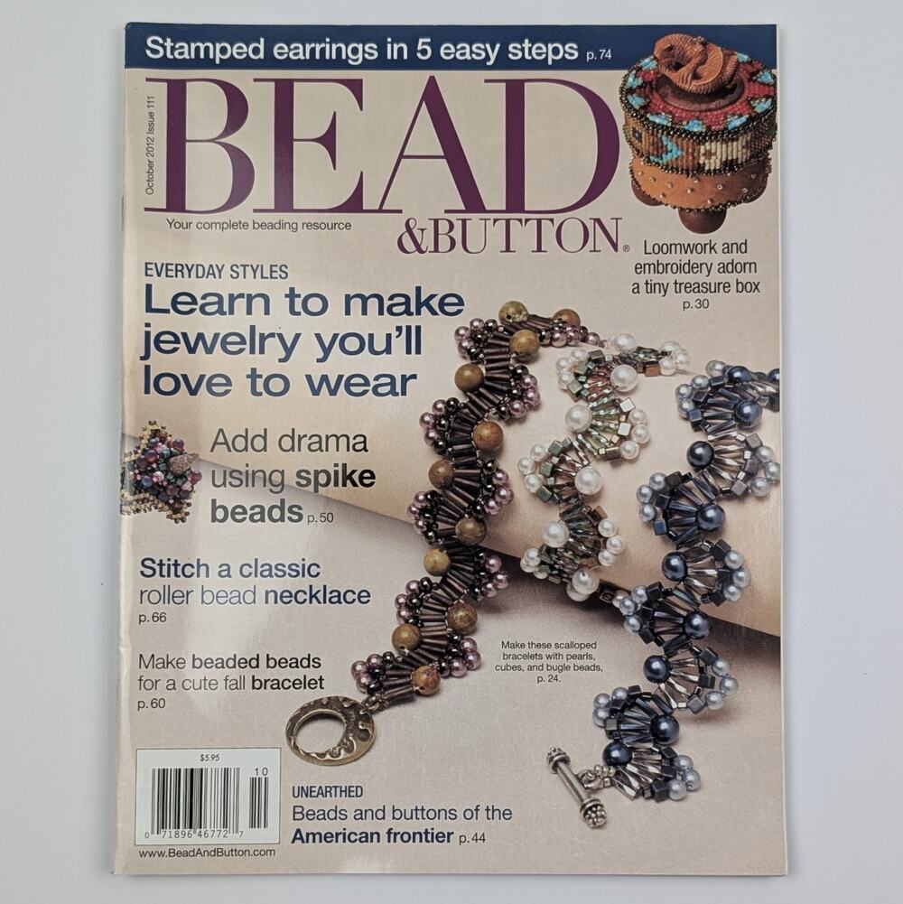 Bead & Button Magazine October 2012 Issue 111 Beading Beadwork Pattern Design